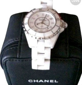 J12 Céramique Blanche Index diamants