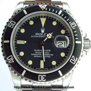 montre-luxe-occasion.com-16800_cadran-mat_1983 Rolex Submariner 16800 de 1983